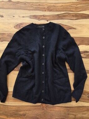 Dialogue Wool & Rabbit Hair Blend Button Up Sweater Sz M